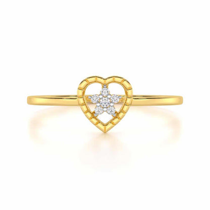 Lustrous Love Silver Ring - Yellow Gold - Image 4