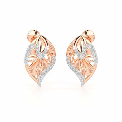 Lustrous Twilight Silver Earrings - Rose Gold - Image 2