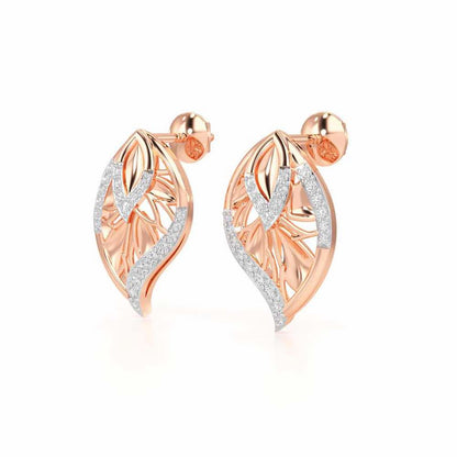 Lustrous Twilight Silver Earrings - Rose Gold - Image 3