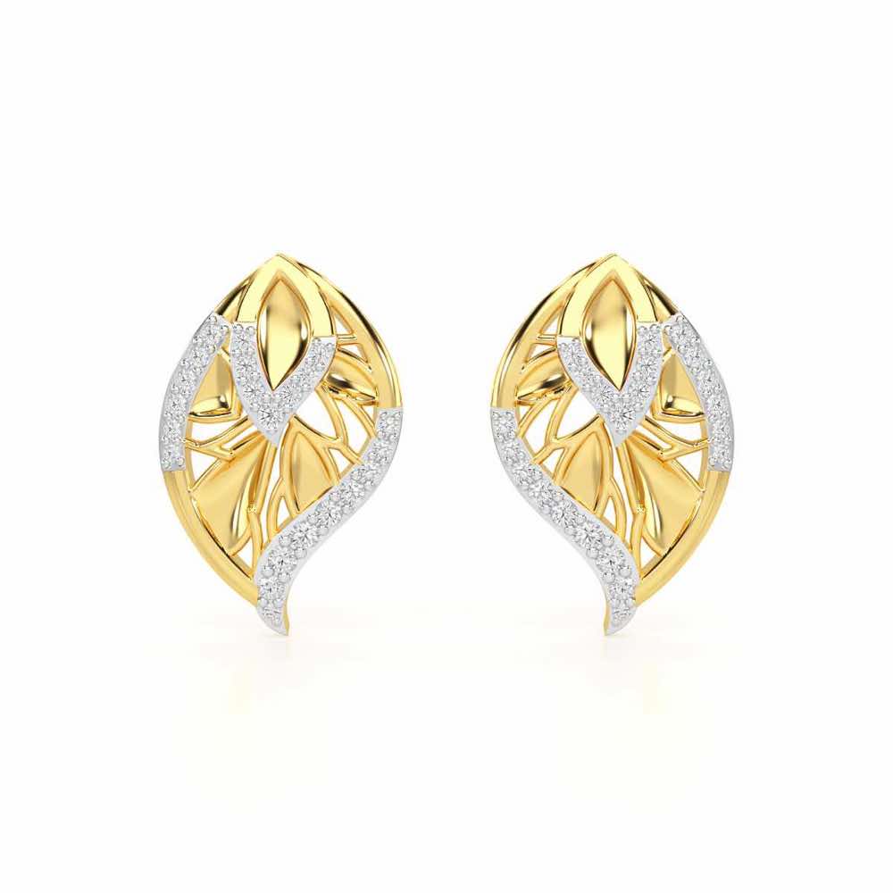 Lustrous Twilight Silver Earrings - Yellow Gold - Image 1