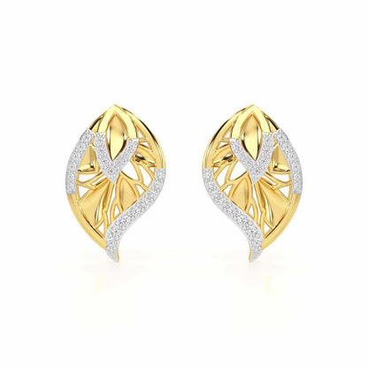 Lustrous Twilight Silver Earrings - Yellow Gold - Image 1