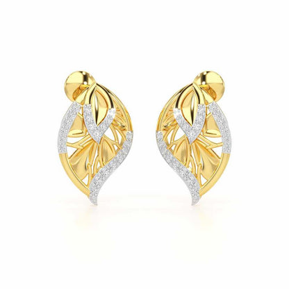 Lustrous Twilight Silver Earrings - Yellow Gold - Image 2