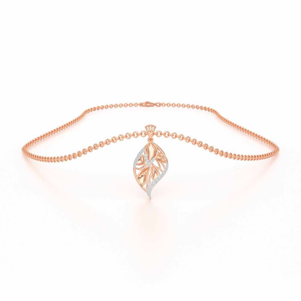 Lustrous Twilight Silver Pendant - Rose Gold - Image 3