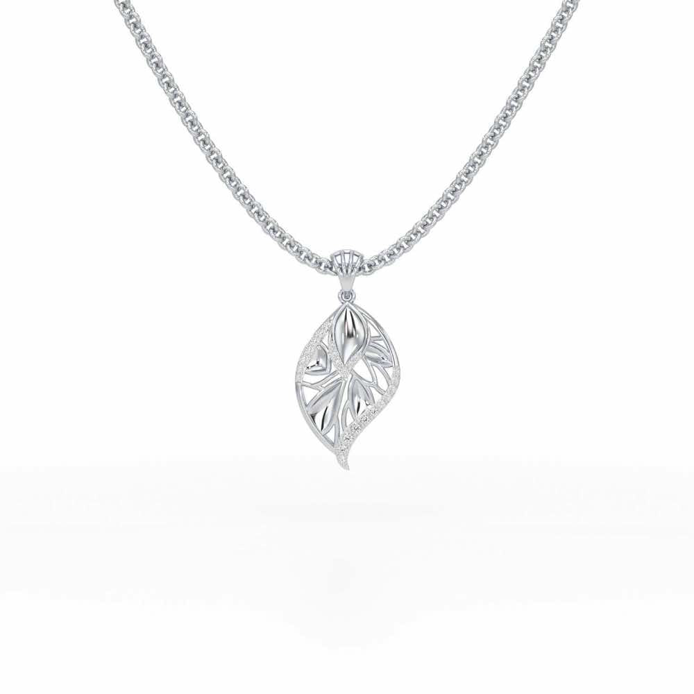 Lustrous Twilight Silver Pendant - White Gold - Image 1