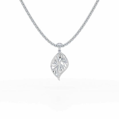 Lustrous Twilight Silver Pendant - White Gold - Image 1