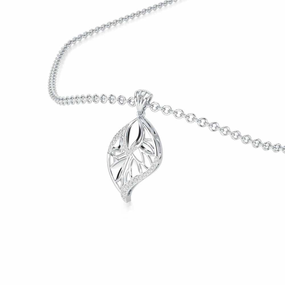 Lustrous Twilight Silver Pendant - White Gold - Image 2