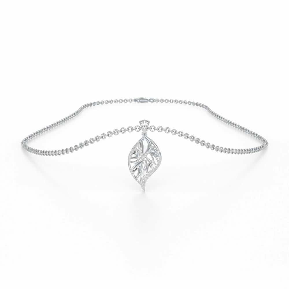 Lustrous Twilight Silver Pendant - White Gold - Image 3