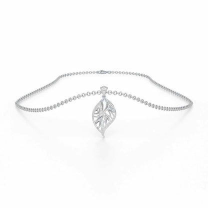Lustrous Twilight Silver Pendant - White Gold - Image 3