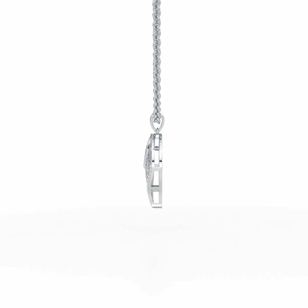 Lustrous Twilight Silver Pendant - White Gold - Image 4