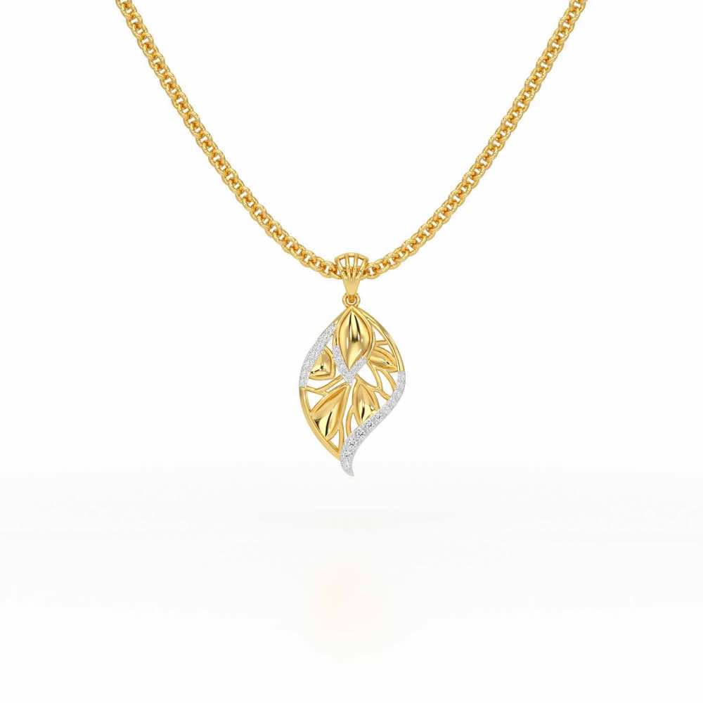 Lustrous Twilight Silver Pendant - Yellow Gold - Image 1