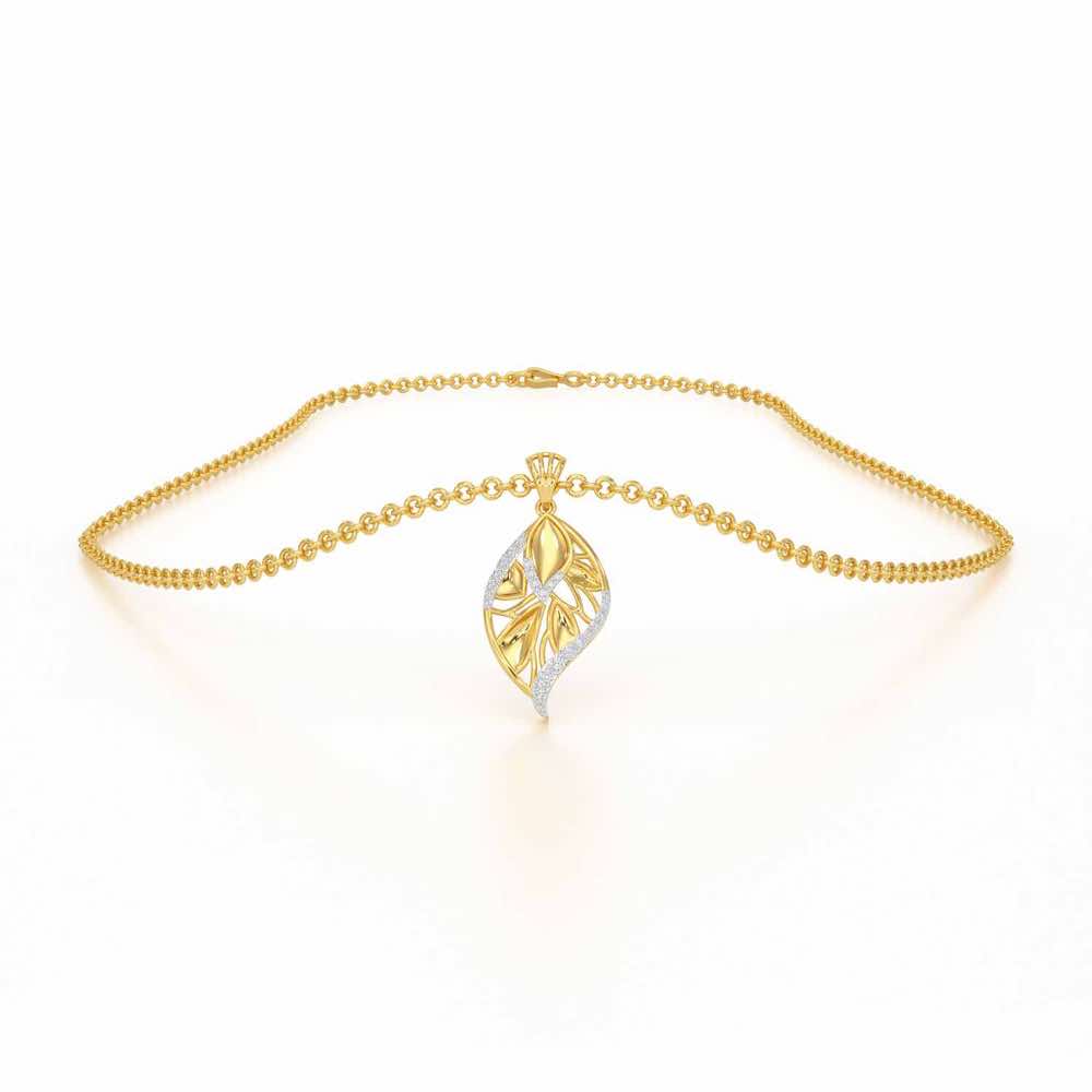 Lustrous Twilight Silver Pendant - Yellow Gold - Image 3