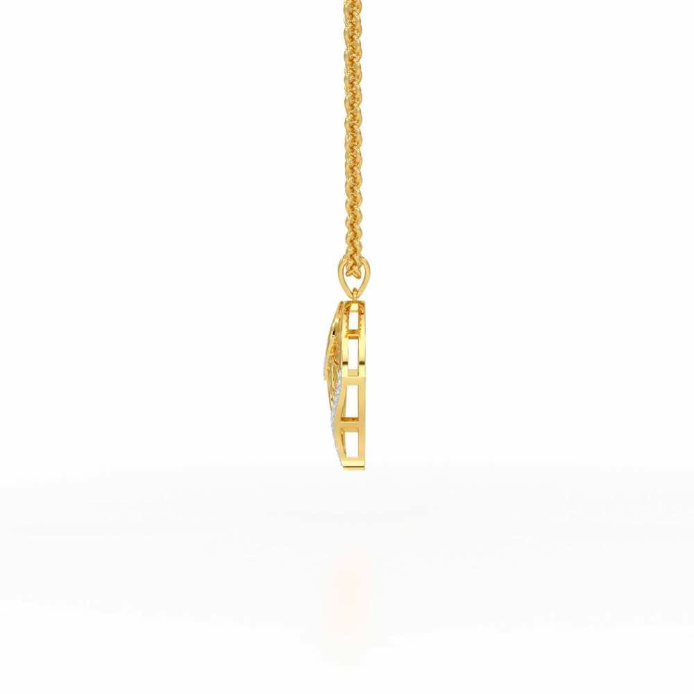 Lustrous Twilight Silver Pendant - Yellow Gold - Image 4