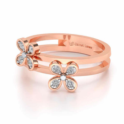 Luv-flora Silver Ring - Rose Gold - Image 2