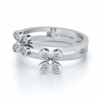 Luv-flora Silver Ring - White Gold - Image 2