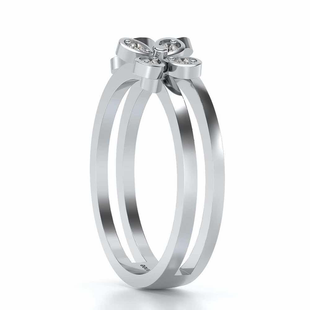 Luv-flora Silver Ring - White Gold - Image 3