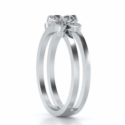 Luv-flora Silver Ring - White Gold - Image 3