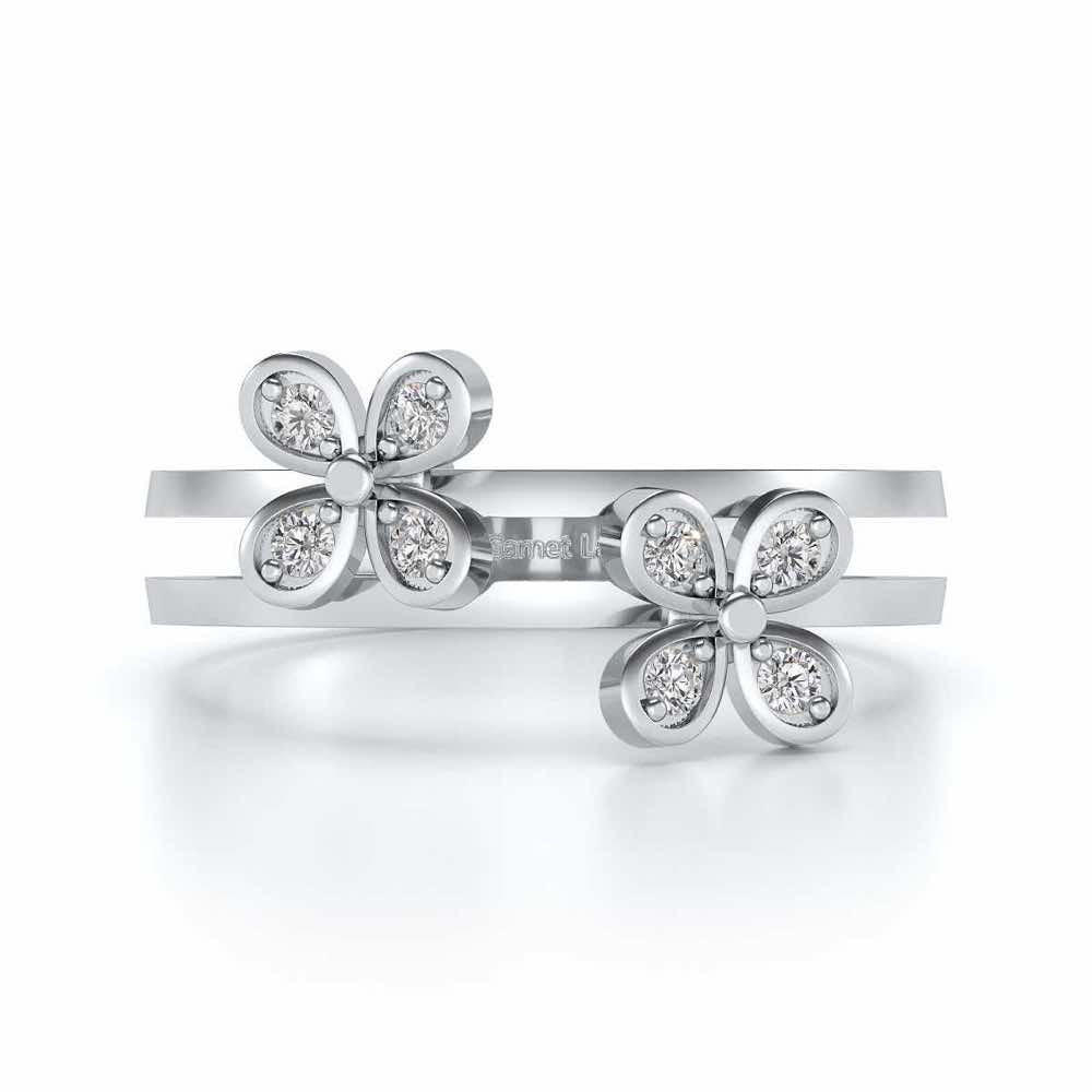 Luv-flora Silver Ring - White Gold - Image 4