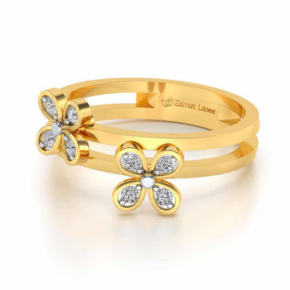 Luv-flora Silver Ring - Yellow Gold - Image 2