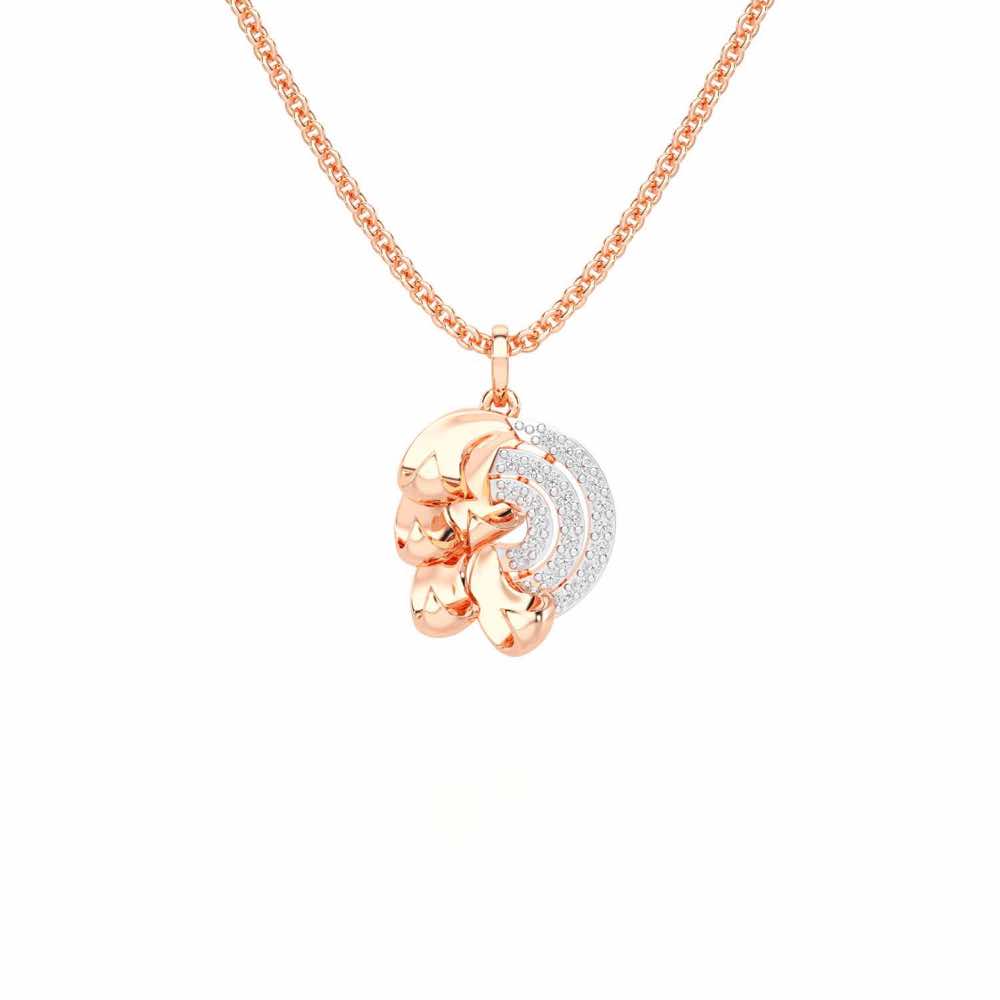 Luxe Charm Silver Pendant - Rose Gold - Image 1