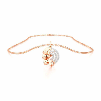 Luxe Charm Silver Pendant - Rose Gold - Image 3