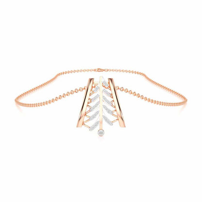 Luxe Grace Silver Pendant - Rose Gold - Image 3
