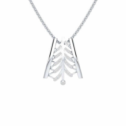 Luxe Grace Silver Pendant - White Gold - Image 1