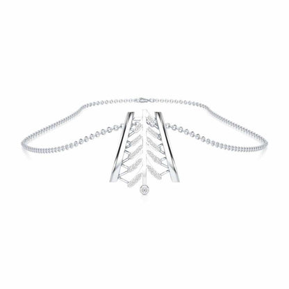 Luxe Grace Silver Pendant - White Gold - Image 3