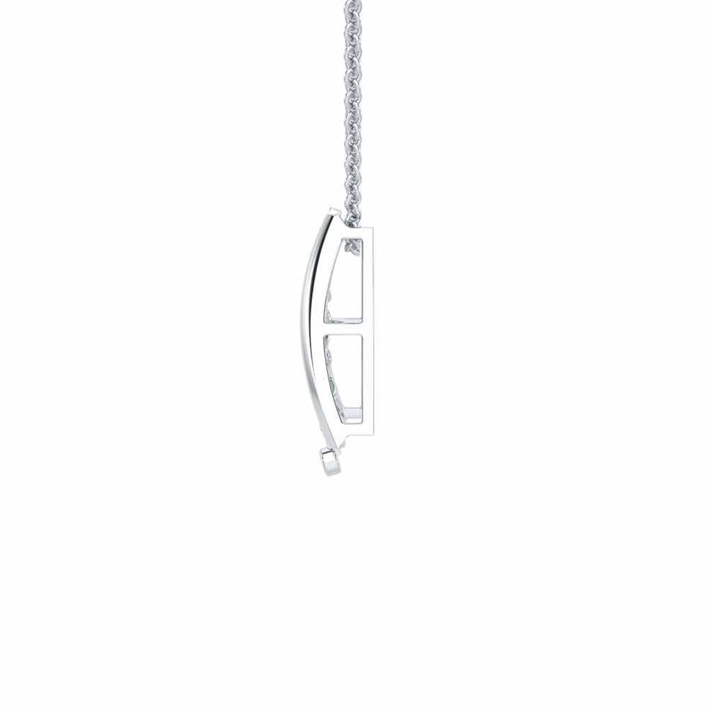 Luxe Grace Silver Pendant - White Gold - Image 4