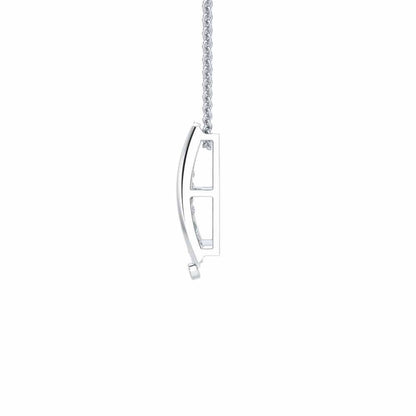 Luxe Grace Silver Pendant - White Gold - Image 4