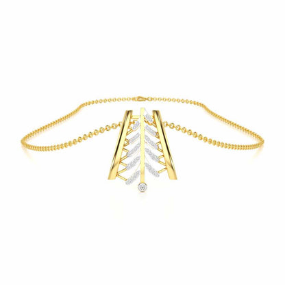 Luxe Grace Silver Pendant - Yellow Gold - Image 3