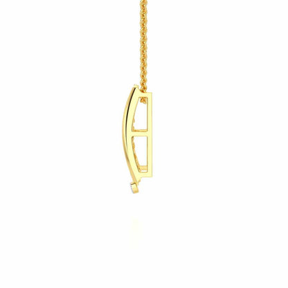 Luxe Grace Silver Pendant - Yellow Gold - Image 4