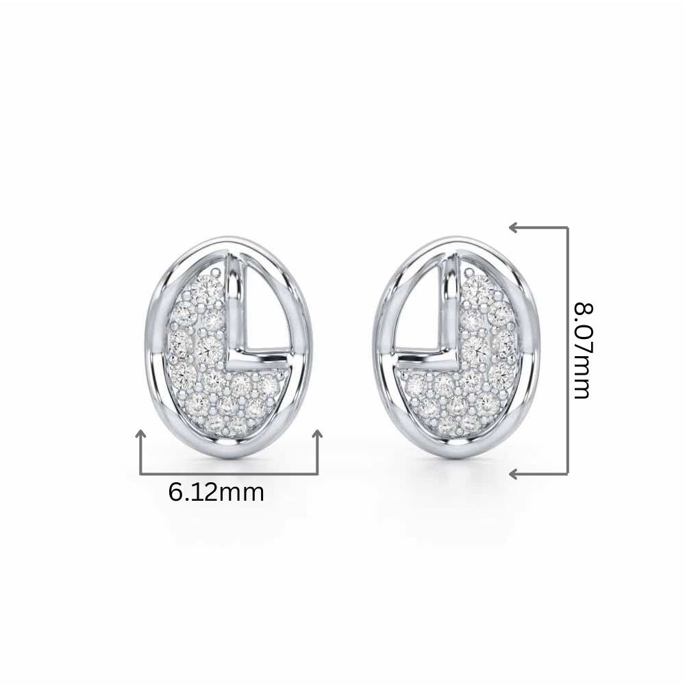 Luxe Luminesce Silver Earrings - White Gold - Image 2