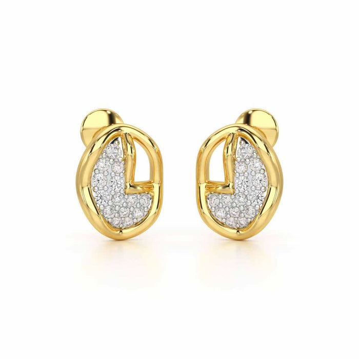 Luxe Luminesce Silver Earrings - Yellow Gold - Image 1