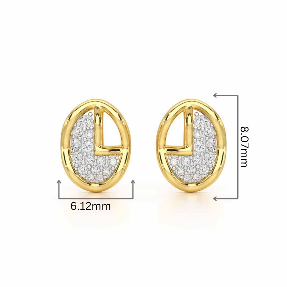 Luxe Luminesce Silver Earrings - Yellow Gold - Image 2