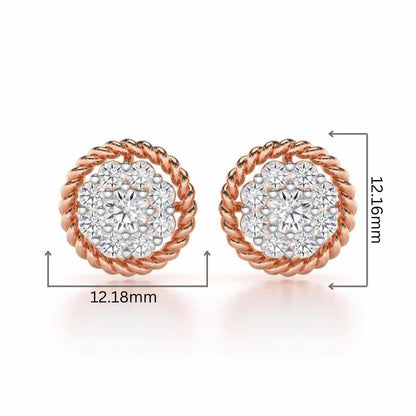 Luxe Luster Silver Earrings - Rose Gold - Image 2