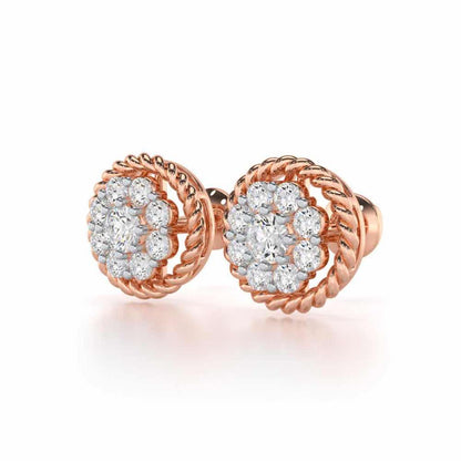 Luxe Luster Silver Earrings - Rose Gold - Image 3