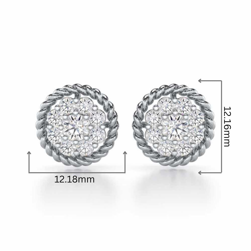Luxe Luster Silver Earrings - White Gold - Image 2