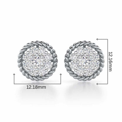 Luxe Luster Silver Earrings - White Gold - Image 2