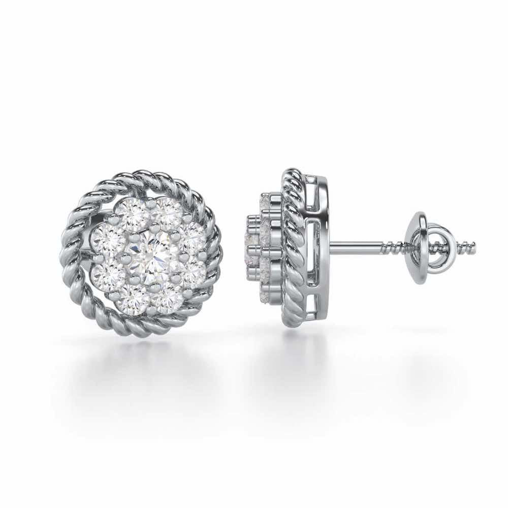 Luxe Luster Silver Earrings - White Gold - Image 4