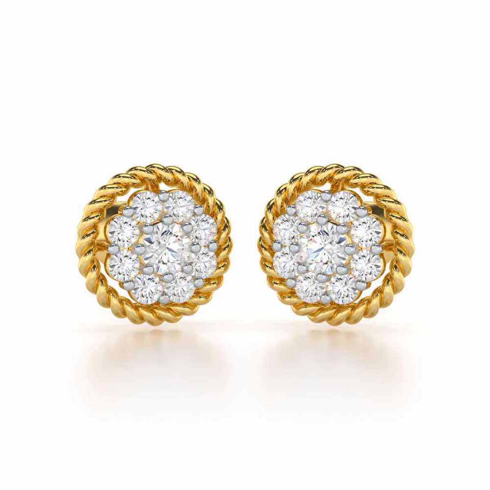 Luxe Luster Silver Earrings - Yellow Gold - Image 1