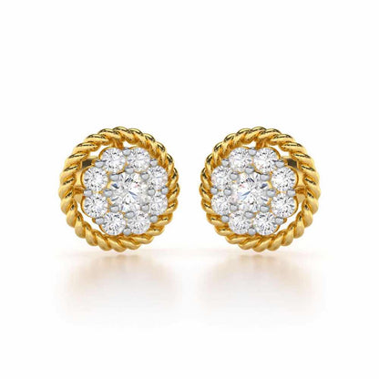 Luxe Luster Silver Earrings - Yellow Gold - Image 1