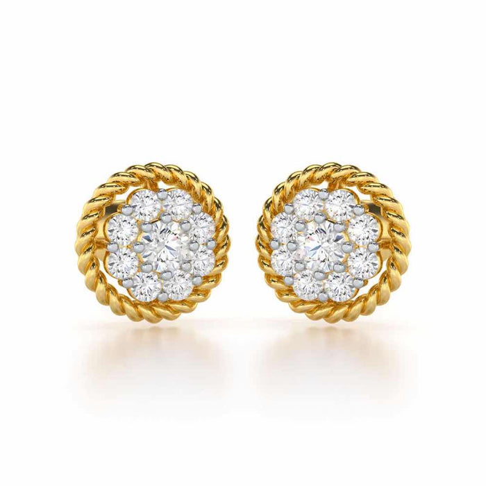 Luxe Luster Silver Earrings - Yellow Gold - Image 1