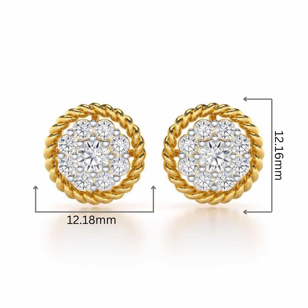 Luxe Luster Silver Earrings - Yellow Gold - Image 2