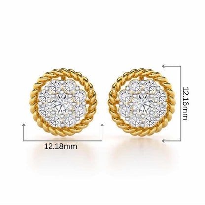 Luxe Luster Silver Earrings - Yellow Gold - Image 2