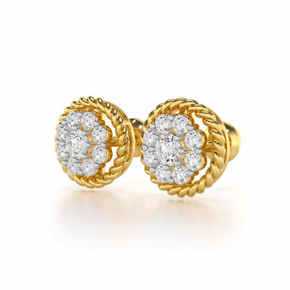 Luxe Luster Silver Earrings - Yellow Gold - Image 3