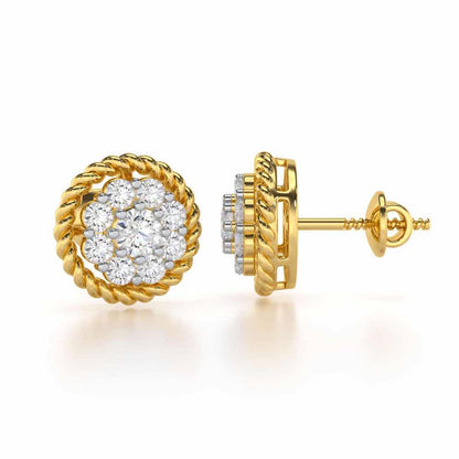 Luxe Luster Silver Earrings - Yellow Gold - Image 4