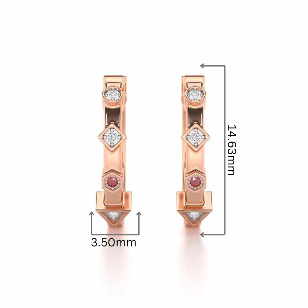 Luxurious Lullaby Silver Bali Earrings - Rose Gold - Image 2
