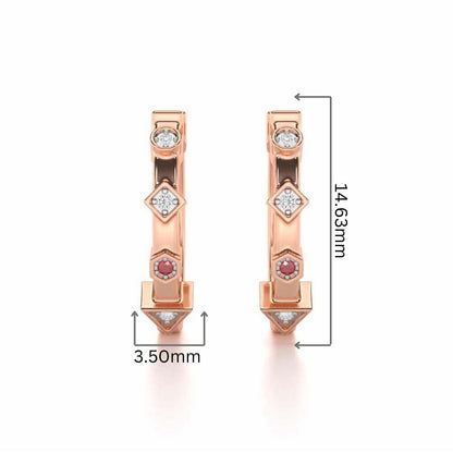 Luxurious Lullaby Silver Bali Earrings - Rose Gold - Image 2