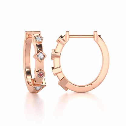 Luxurious Lullaby Silver Bali Earrings - Rose Gold - Image 4