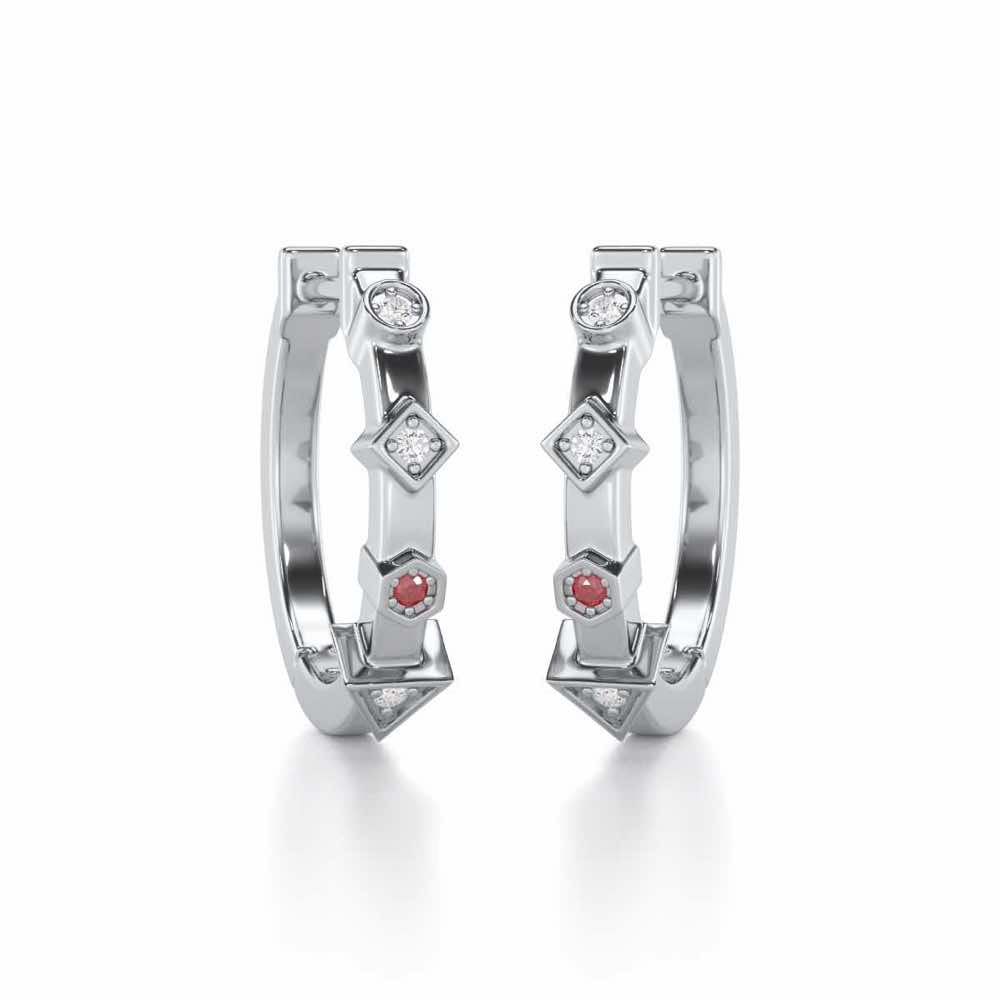 Luxurious Lullaby Silver Bali Earrings - White Gold - Image 1